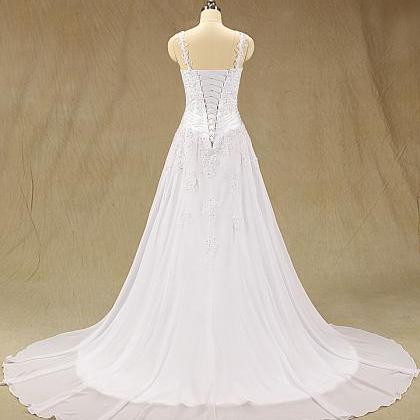 Xw150 A Line Long Lace Wedding Dress,lace Wedding..