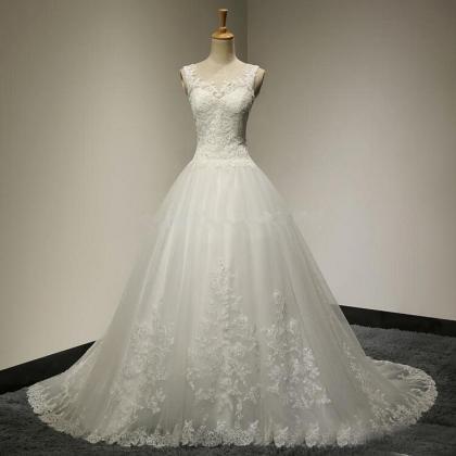 W1151 Wedding Dresses 2018 Ivory Applique See..