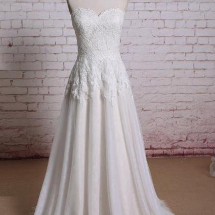 W1202 Champagne Lace Wedding Dress, Bridal Gown,..