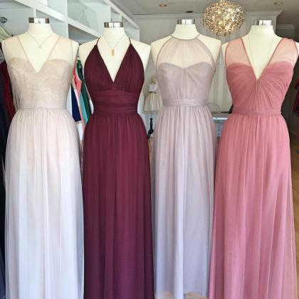 B1038 Mixed Style Bridesmaid Dresses,tulle..