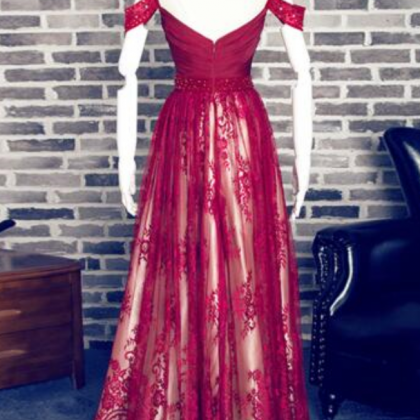 P1248 Charming Red A-line Sweetheart Spaghetti..