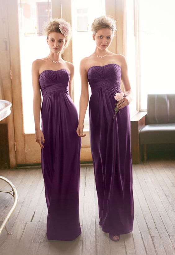 david's bridal purple bridesmaid dresses