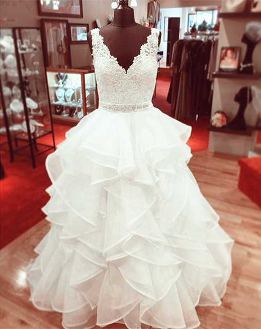 wedding dress ruffles