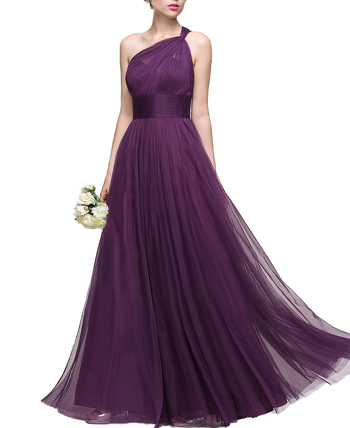 purple tulle bridesmaid dresses