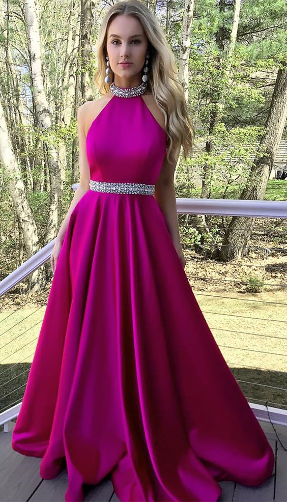 fuschia formal dress