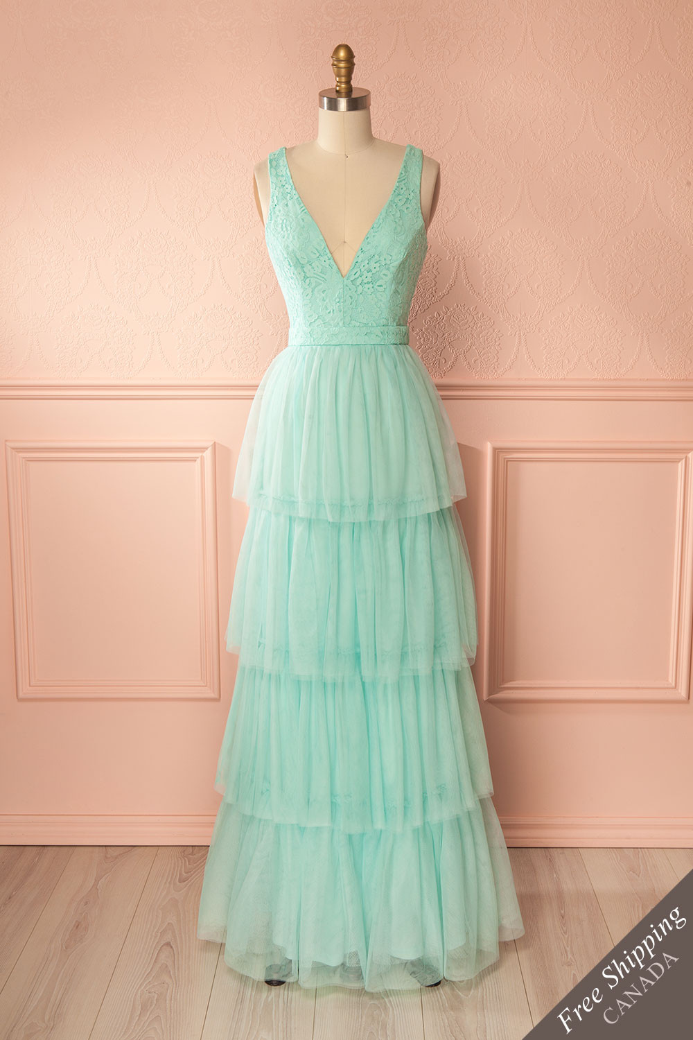 Deep V Neck A Line Long Tulle Mint Green Lace Top Evening Dress,long Tulle Grey Lace Top Prom Dress,wedding Party Dress,a Line Long Mint Green