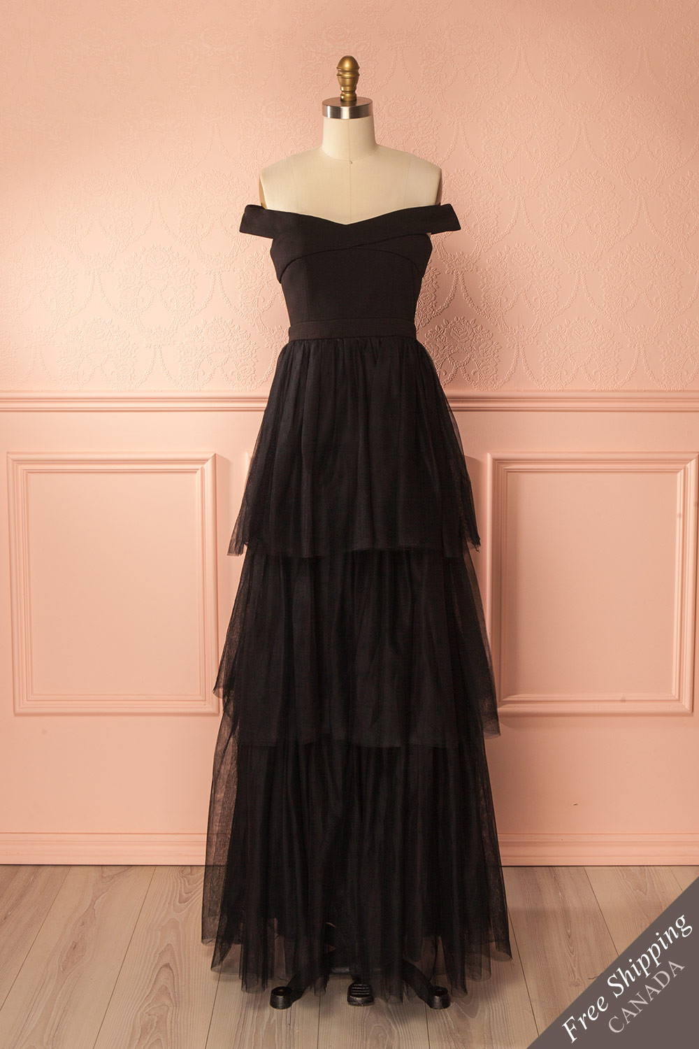 Off The Shoulder A Line Long Tulle Black Prom Dress,long Tulle Simple A Line Tulle Evening Party Dress,off The Shoulder Long Tulle Black Prom