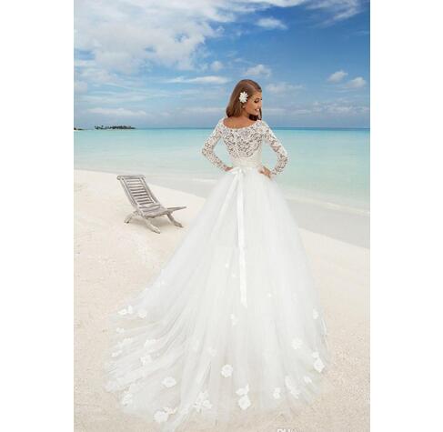 beach ball gown wedding dress