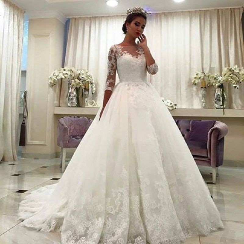 cute long sleeve wedding dresses