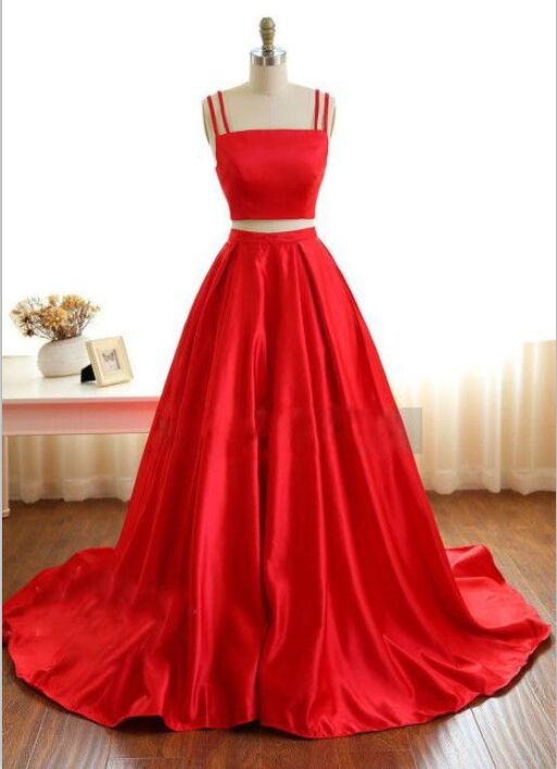 F605 Bridesmaid Dresses,red Prom Dresses,two Pieces Prom Dresses,evening Dresses,prom Dresses For Teens,sparkly Prom Gowns, Prom Dresses,simple