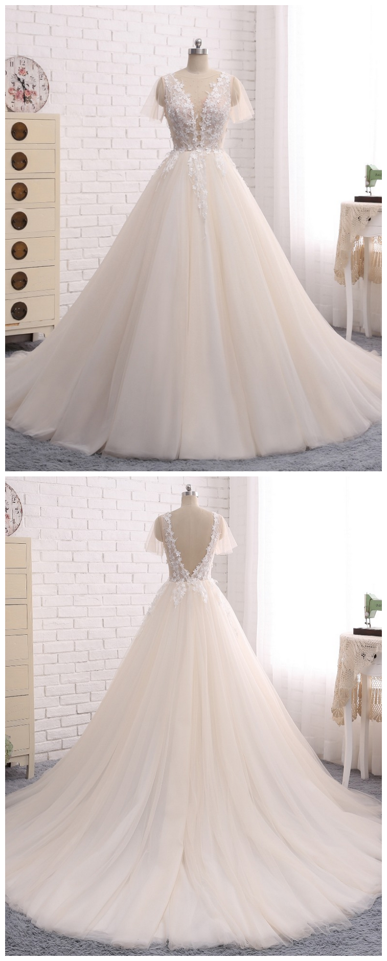 Detachable Cap Sleeves For Wedding Dress Carley Connellan