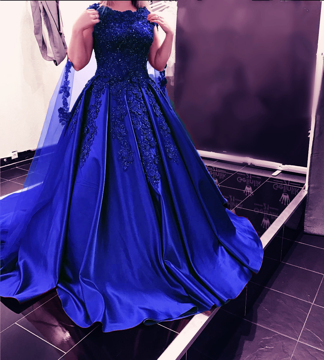 Cheap Wedding Dresses Royal Blue Elegant Ball Gown Long Wedding