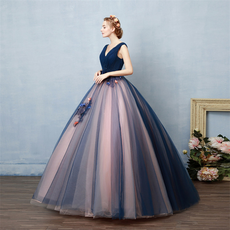pink and blue prom
