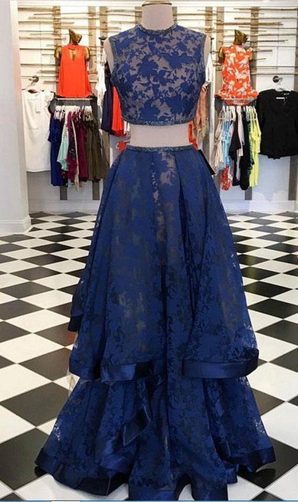 dark blue colour gown